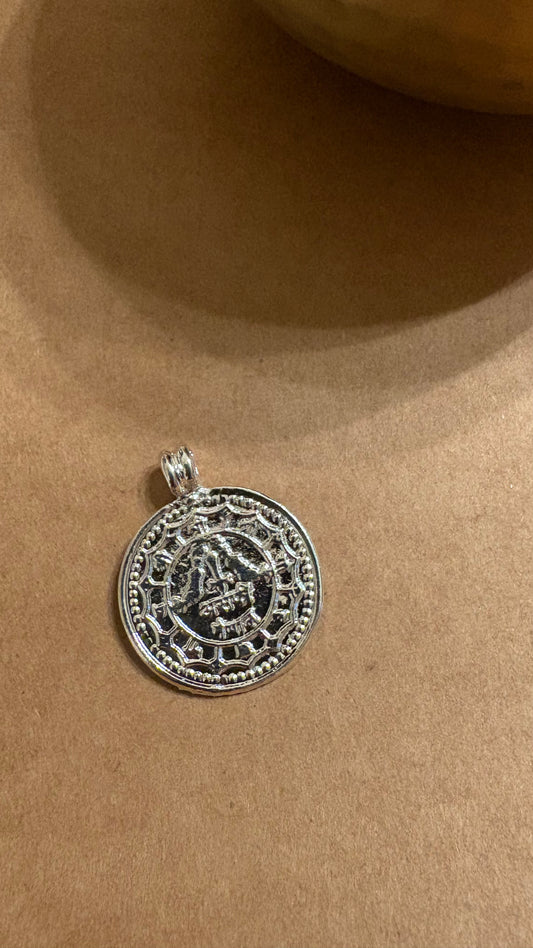 Nepali Silver Coin Pendant