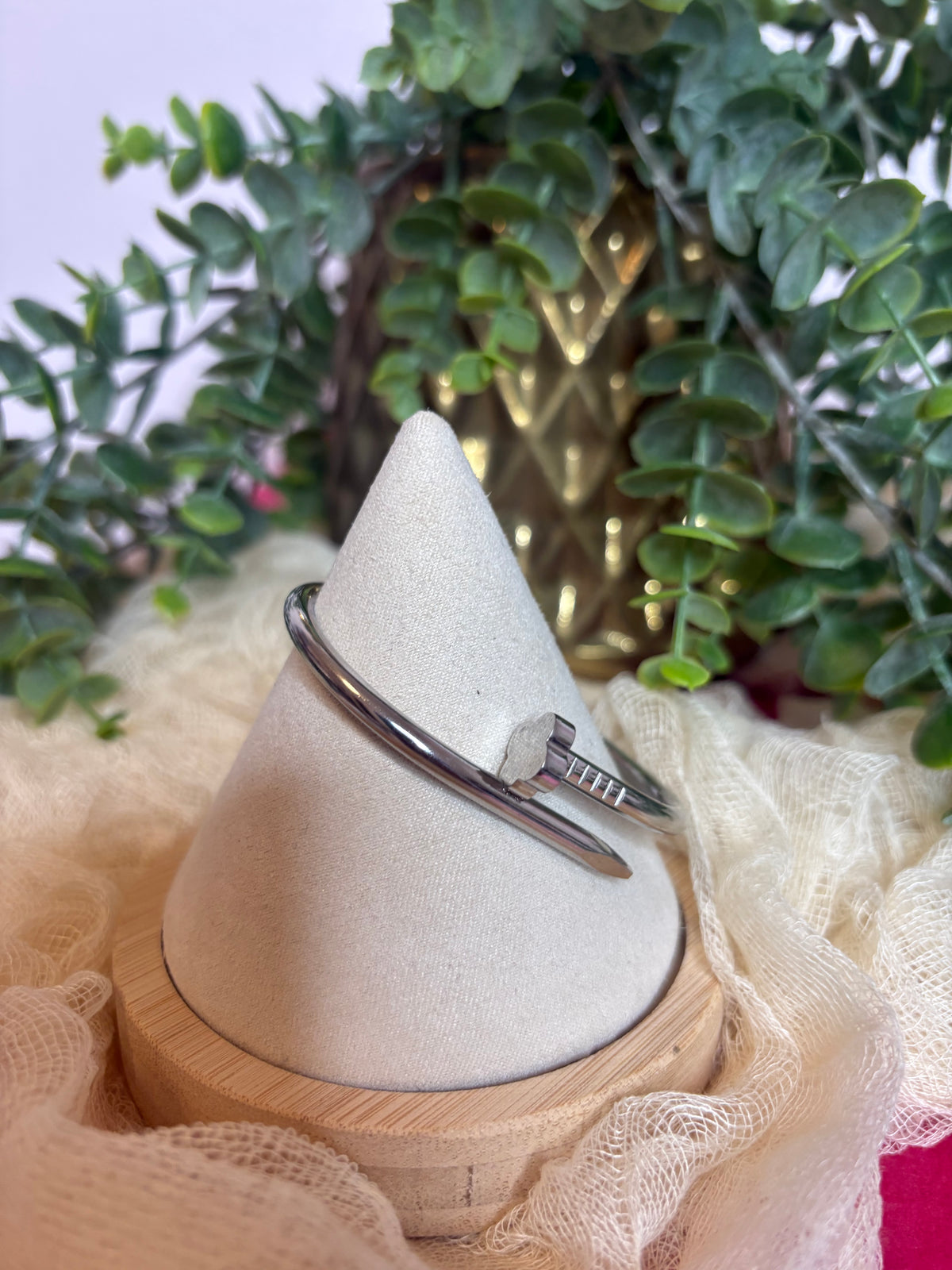 The Modern Silver Nail Bracelet