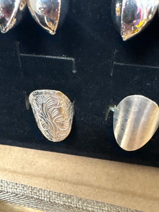 Medium Pattern Silver Plated Ring