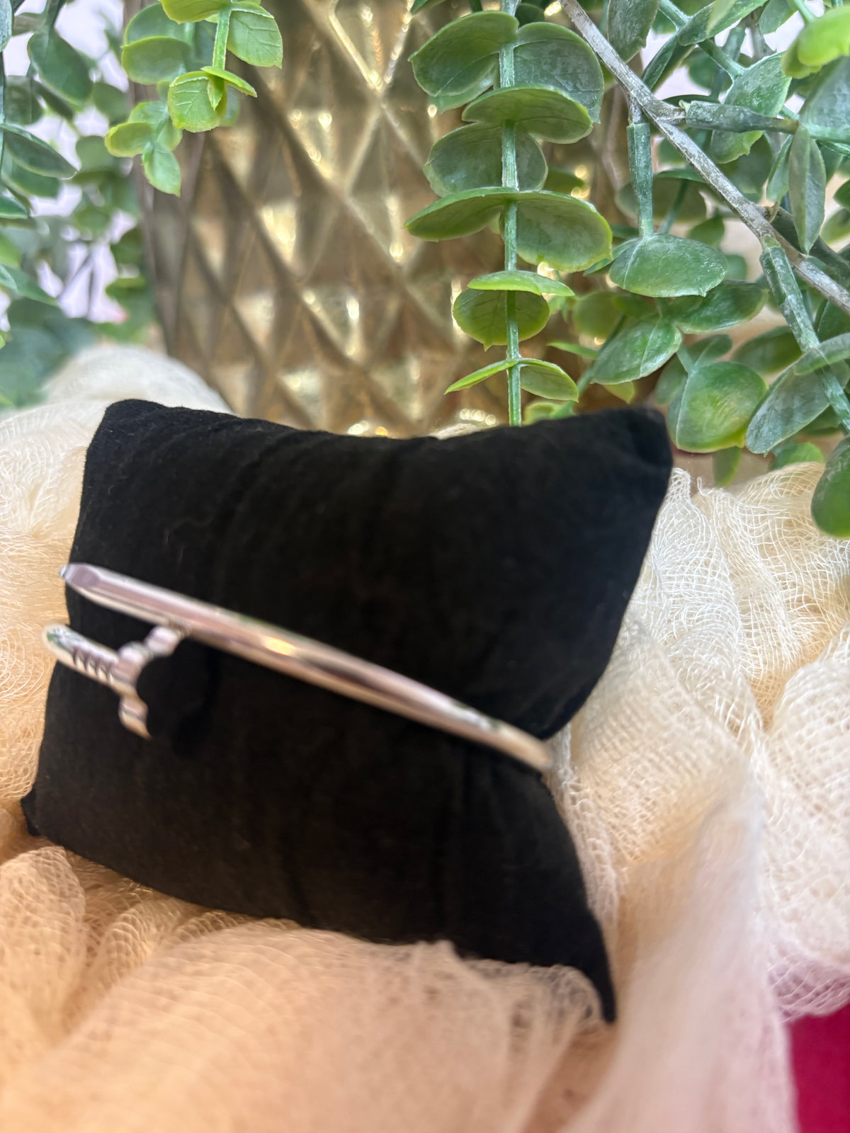 The Modern Silver Nail Bracelet